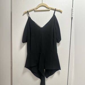 Roland Mouret Cold Shoulder Black Top
Size 10